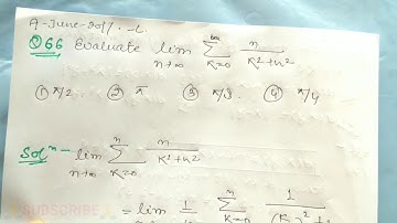 Q 66 || sec - c || booklet - A  || CSIR NET JUNE 2017