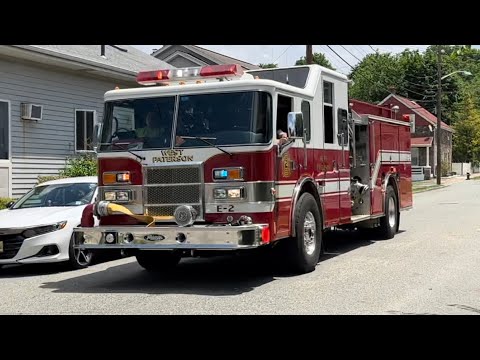 West Paterson Fire Dept Engine 1 Responding From Quarters 6/28/23