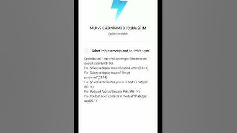 Redmi 5 New update 9.6.4.0