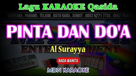 Karaoke PINTA DAN DOA Qasidah Nada Wanita (PINTAKU) @MADANI.Keyboard