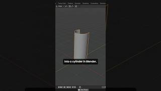 How to bend a plane into a cylinder in Blender