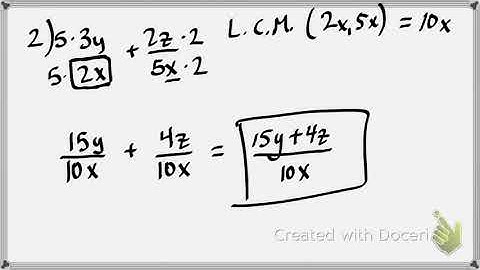 Adding and Subtracting Rational Expressions Notes- Mr. Schultz