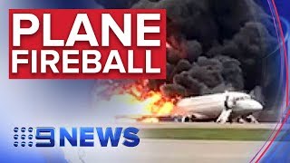 More than 40 killed as Russian jet bursts into flames | Nine News Australia
