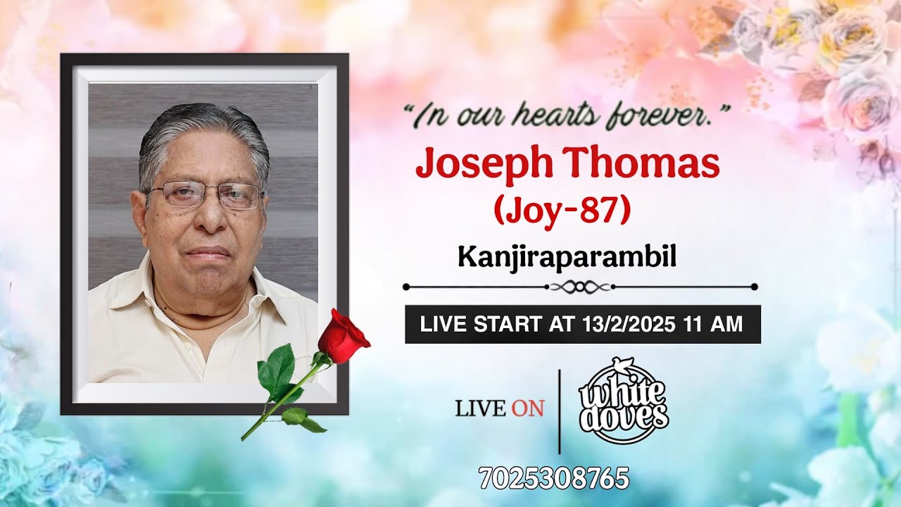 FUNERAL SERVICE JOSEPH THOMAS (87) - YouTube