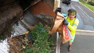 Yard Waste collection 5 - 3rd person POV GoPro hopper