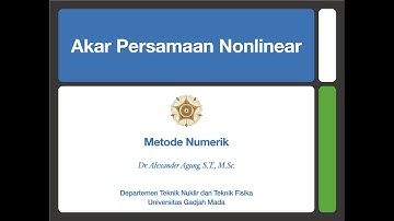 Metode Numerik - Pers. Nonlinear - 3. Latihan Metode Bisection