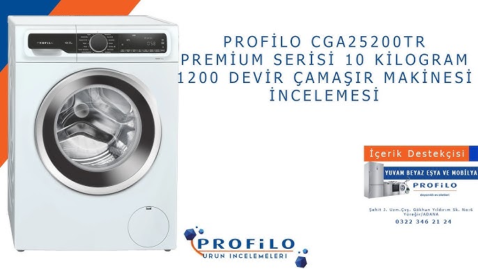 CGA242X0TR Profilo çamaşır makinesi kullanım tarifi Premium 9 kg A+++ 1200  dev. - YouTube