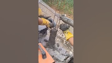 The process of making fences with concrete