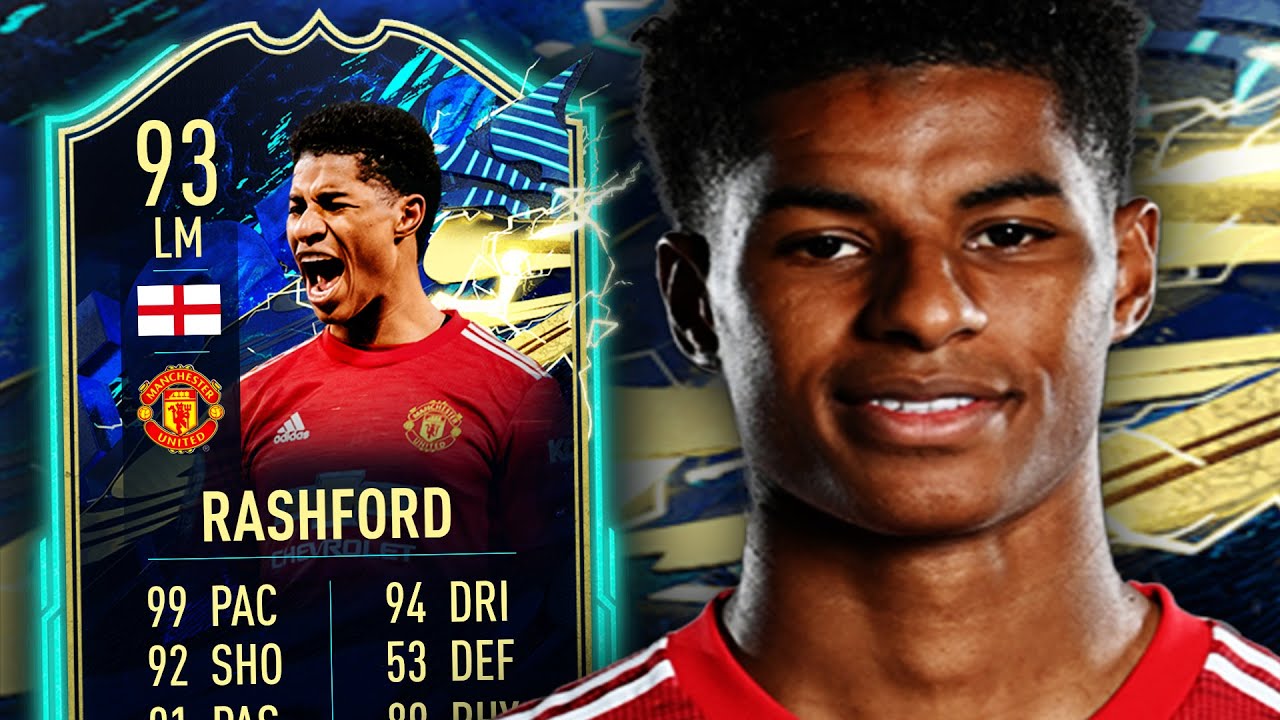BEST TOTS! 🔥 93 TOTS RASHFORD PLAYER REVIEW - FIFA 21 ULTIMATE TEAM
