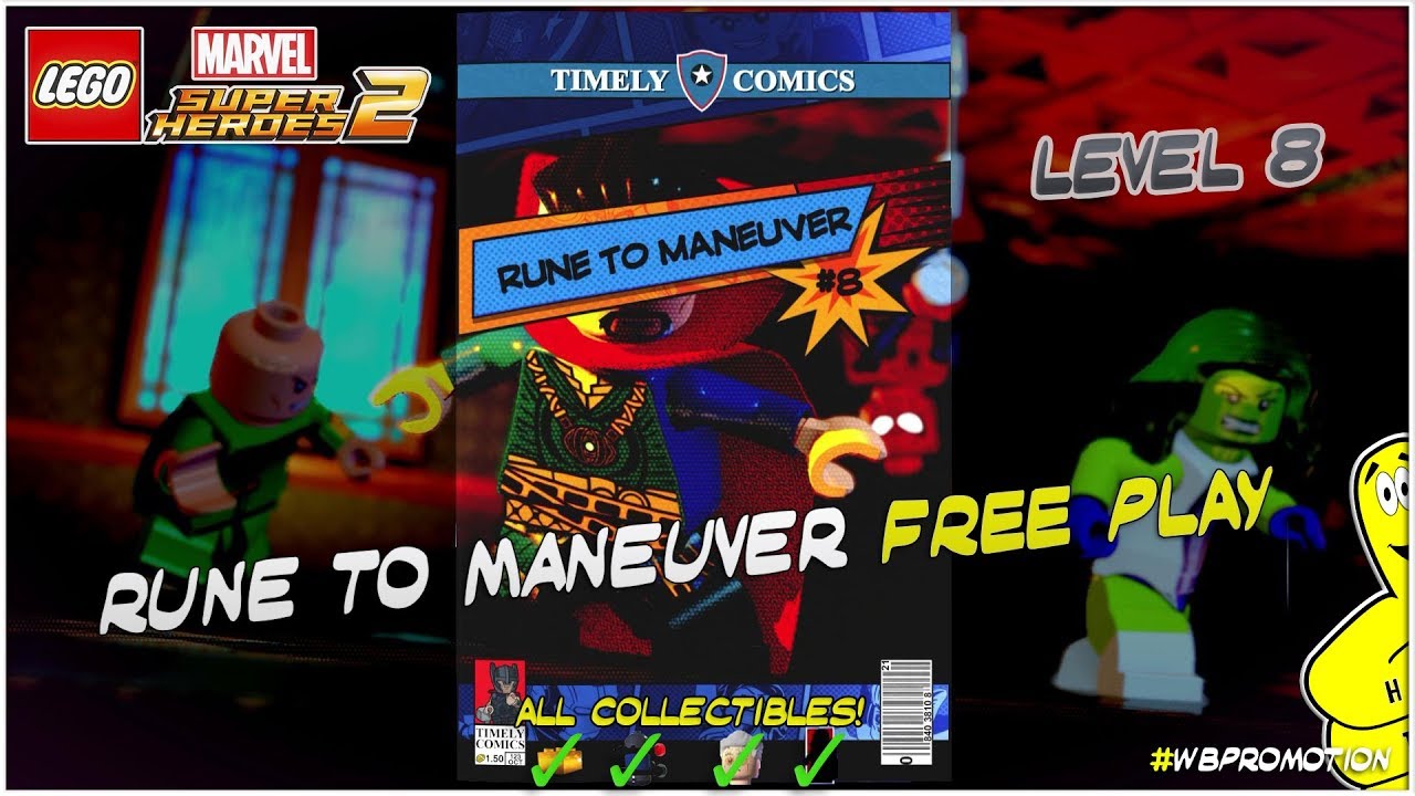 Lego Marvel Superheroes 2 Level 8 Rune To Maneuver Free Play All Collectibles Htg Youtube