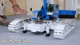 Detailed assembly process of custom-colored 1/14 RC hydraulic crawler crane D1220.#rc #crane #hobby