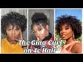 Making my 4c hair manageable and curly with the Gina Curl!