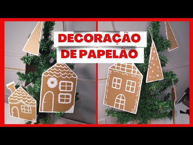 Diy - Casinhas Natalina feita com Papelão ✨🌲 #vilanatalina