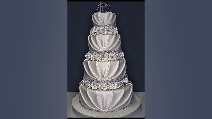 silver wedding cakes decoration  ideas 2023 #newvideo #wedding #weddingcake @bintehuwa936