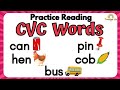 Practice reading cvc words  short vowel words  short a  short e  short i  short o  short u