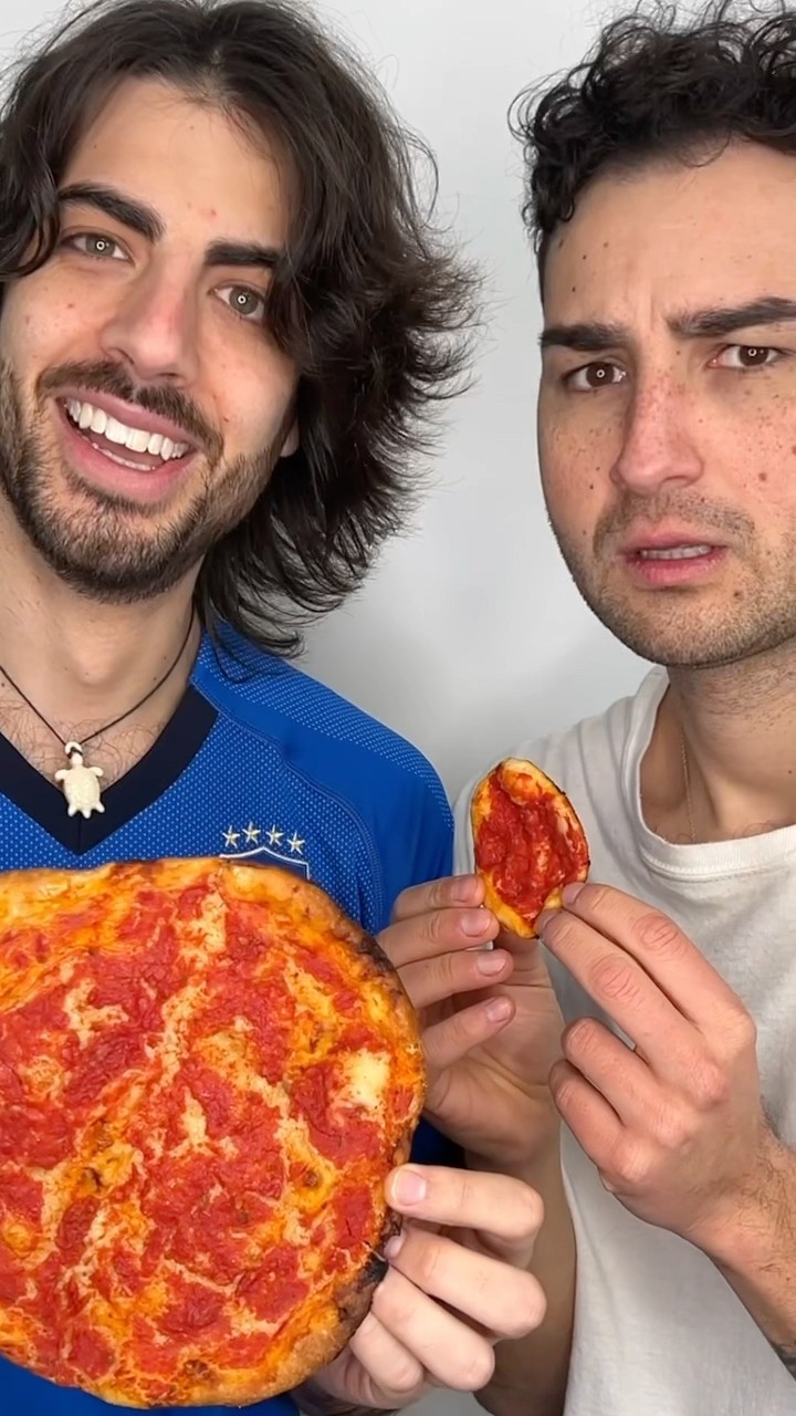 Italians reacting to HUGE PIZZA