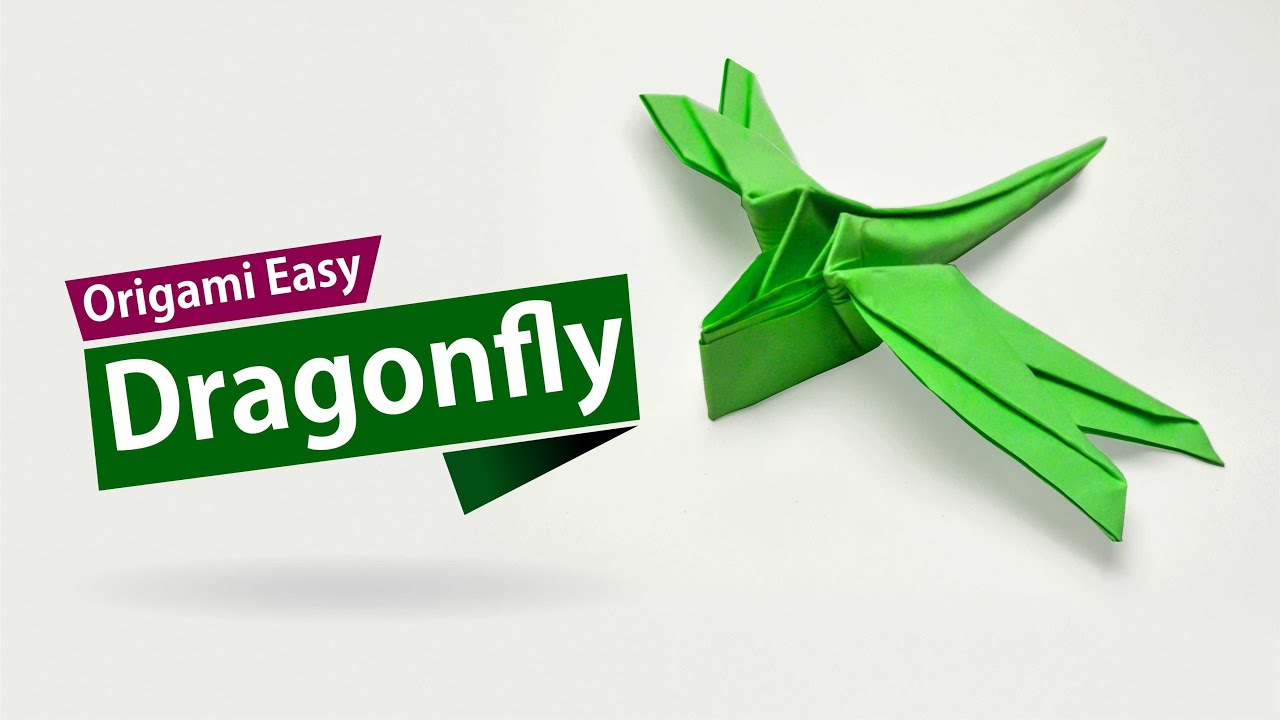 Origami Tutorial Dragonfly - YouTube