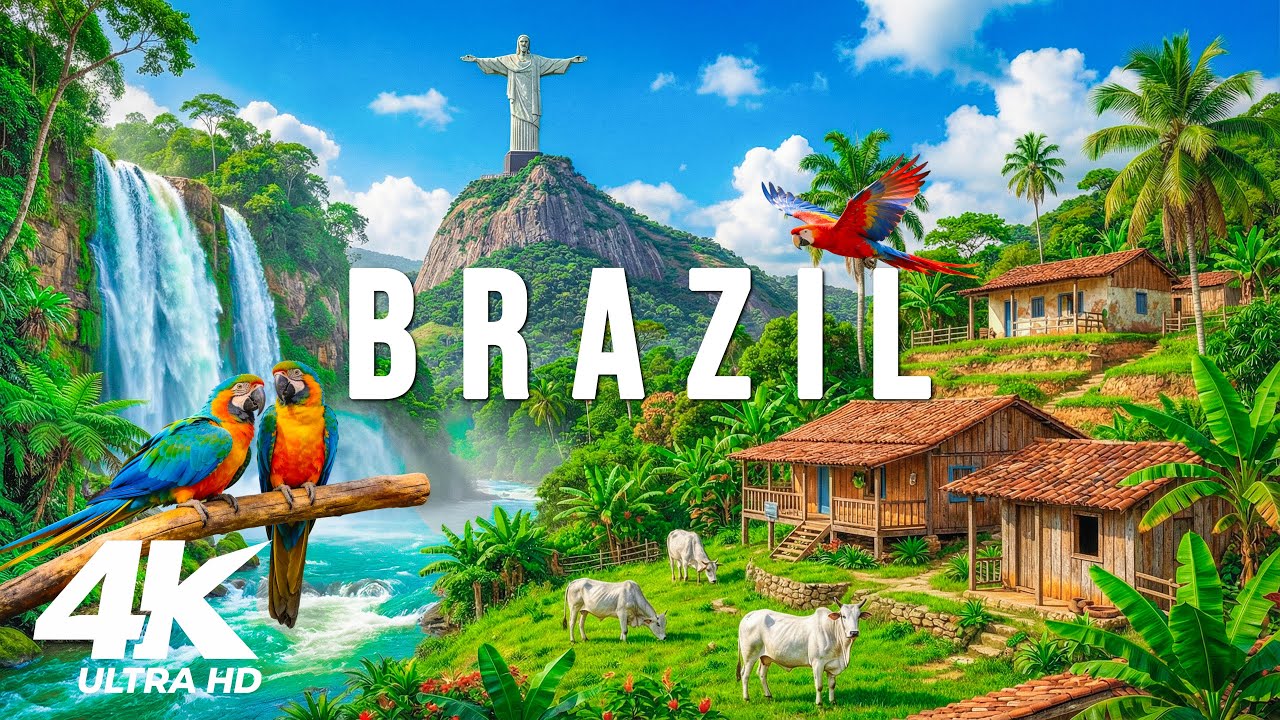 Brazil 4K | Dreamlike Tropical Landscape – Emerald Forests, Golden Shores & Natural Harmony