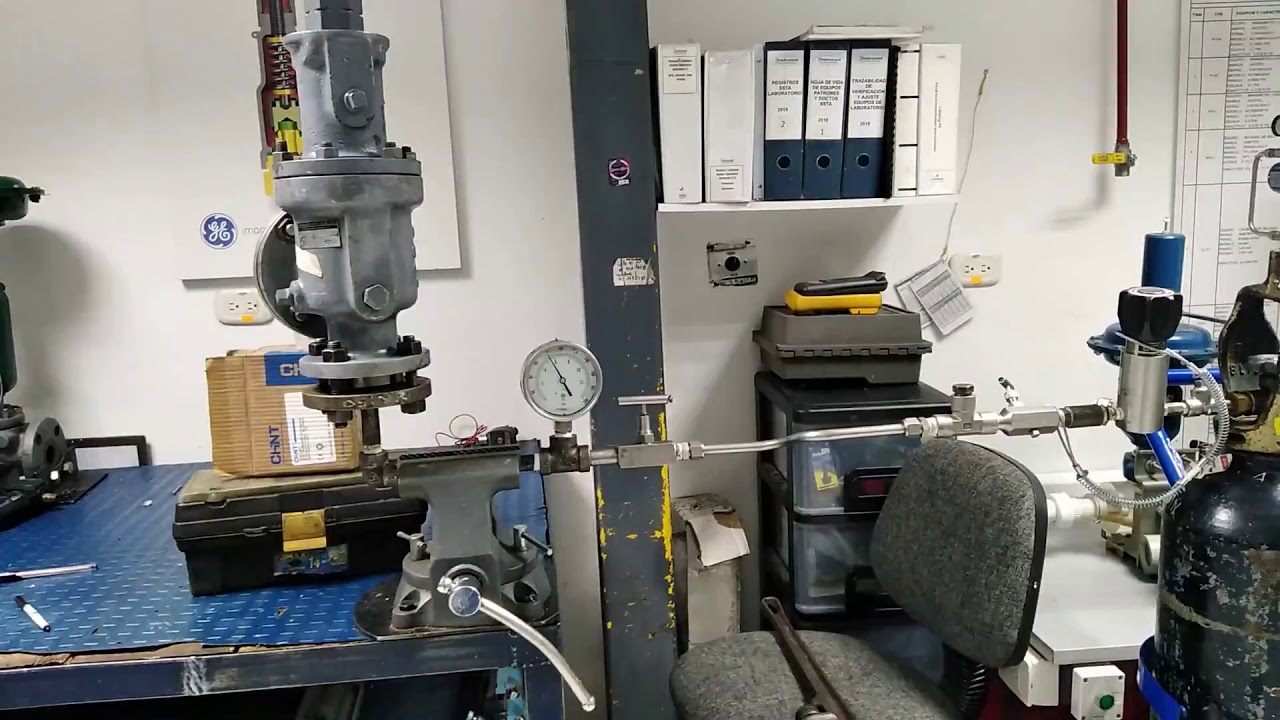 Prueba de hermeticidad para una válvula de seguridad norma API 527.