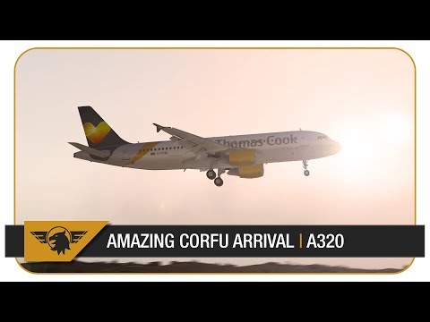 [X-Plane 11 60FPS] INCREDIBLE SCENERY | Thomas Cook A320 Corfu Landing | Manchester - Corfu