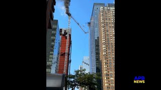 NYC Crane Fire & Collapse in Hell's Kitchen