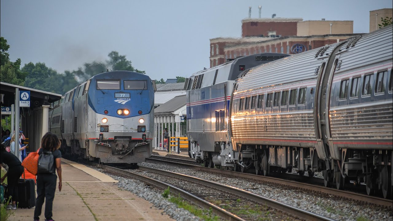 Amtrak Trains in Virginia and Washington D.C! (HD)