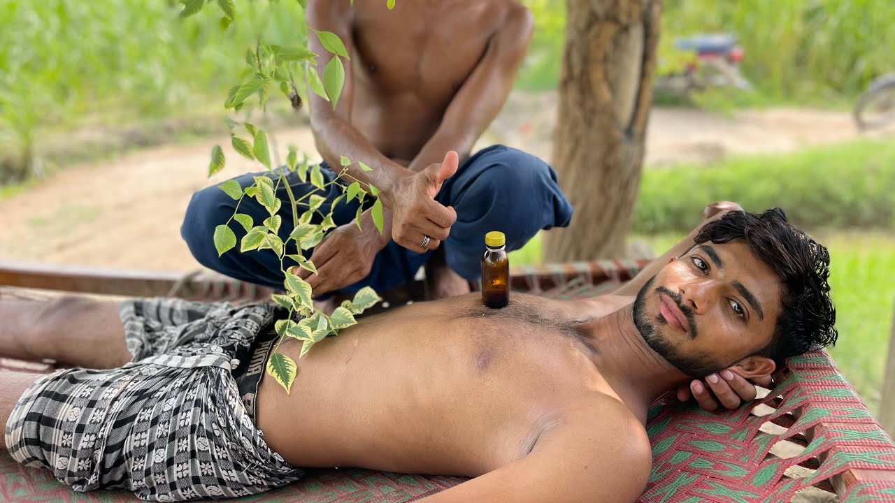 Bilty & Chest Massage ASMR | Deep Relaxing Therapy by Zobi Master in Village Style