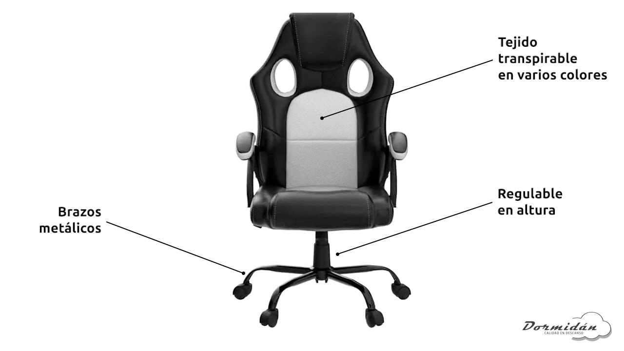 T-LOVENDO.ES TLV-5925-BLUE Silla Gaming Oficina Racing Sillon