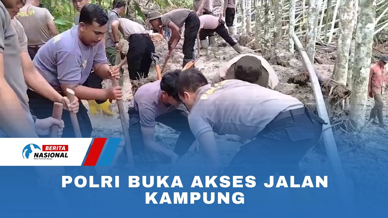 Polri Buka Akses Jalan Kampung