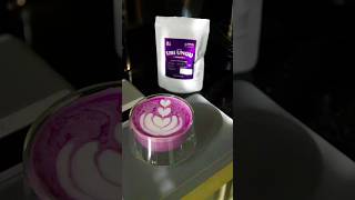 Ube Latte by @makeme.coffee ☕️💜 #coffee #latteart #ubelatte #ube #yum #love #coffeeart #yummy