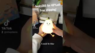 So cute and soft pear night light Its light can cure your unhappiness  #Temu #Shoptemu screenshot 4