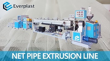 Net pipe extrusion machine line | EVERPLAST #extrusion