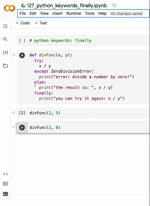 Python keywords: finally - YouTube