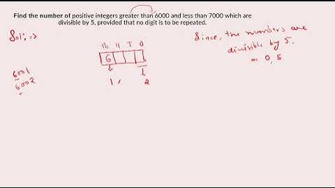 The number of positive integers greater than 6000 and less than 7000 which are divisible by 5 ...