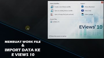TUTORIAL REGRESI DATA PANEL 1 II MEMBUAT WORK FILE & IMPORT DATA EVIEWS 10