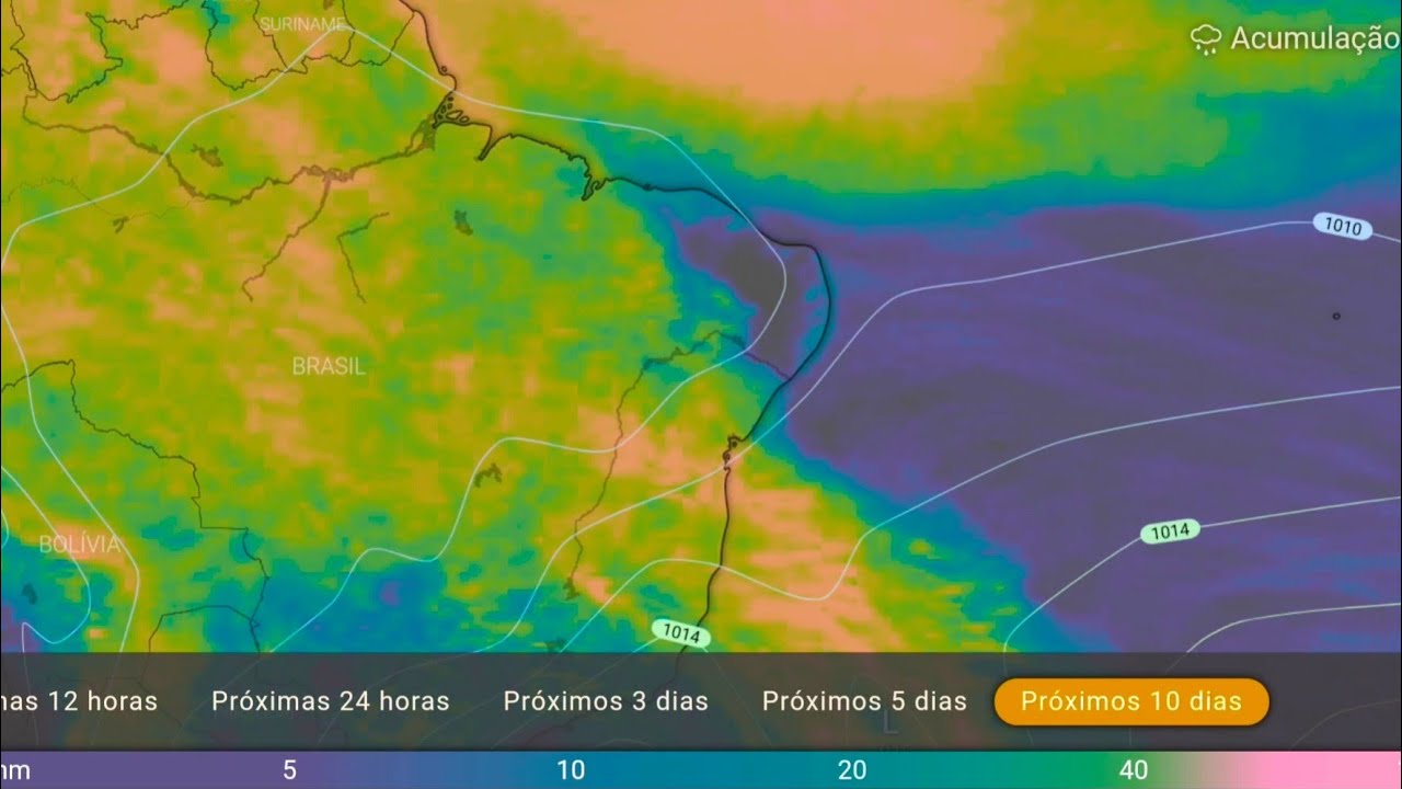 Mapa atualizado será que vem chuva? E onde?