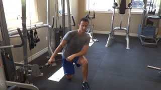 Cable chop and lift variations for core and hip stability