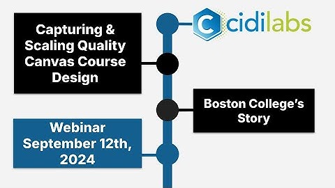 Capturing and Scaling Quality Canvas Course Design: Boston College