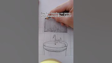 Day 1 of drawing on paper until it reflects like a mirror #shorts #shortvideo #viralvideo #mirror