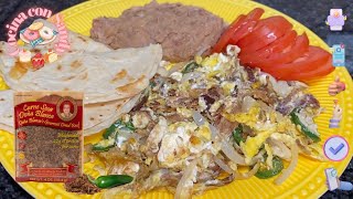 Machacado Con Huevoestilo Nuevo Leon Almuerzo O Lunch Fácil Y Delicioso