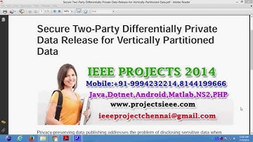 Secure Two Party Differentially Private Data Release for Vertically Partitioned Data