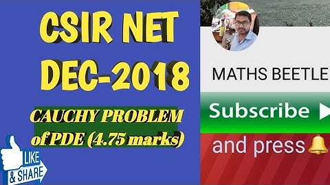 Cauchy Problem : CSIR NET D-2018