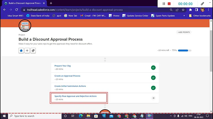 Specify Final Approval and Rejection Actions | Build a Discount Approval Process | Salesforce