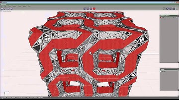 Wings 3D project - twisted cube with scaffolding - by David Brinnen.