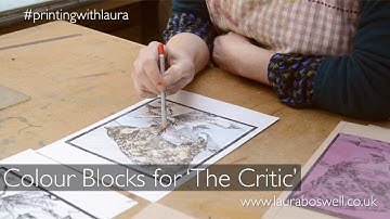 Adding a New Lino Block into my Multi-block Linocut ‘The Critic’