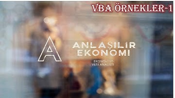 Anlaşılır Ekonomi Excel Vba Örnekler-1 (MouseOver)