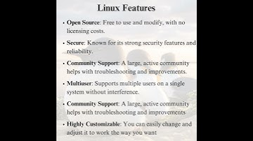 Linux Features