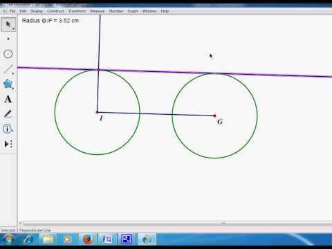 Video Hướng dẫn sử dụng GSP: Dựng tiếp tuyến với đường tròn - youtube
