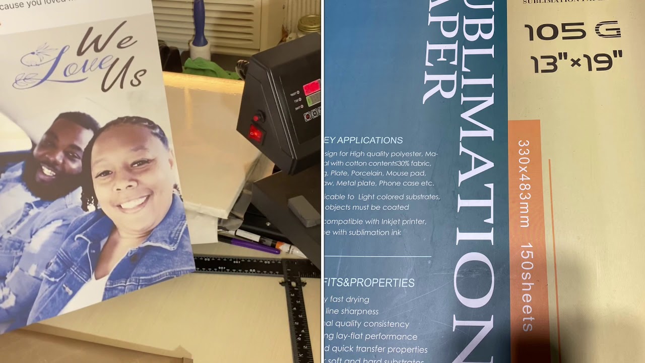 How to: Sublimation on 16x20 Canvas using Laminated Paper. Amazing Gift idea!