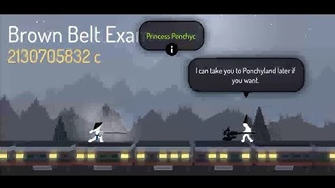 How To Defeat Princess Ponchyc  Brown Belt Exam | Stick Fight Shadow Warrior